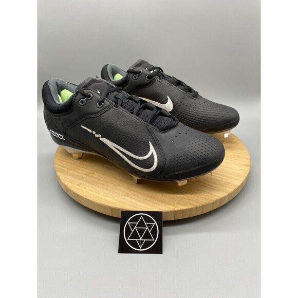 Nike Softball Cleats Womens 12 Hyperdiamond 4 Elite Black White Shoe CZ5917-005 - Picture 2 of 16